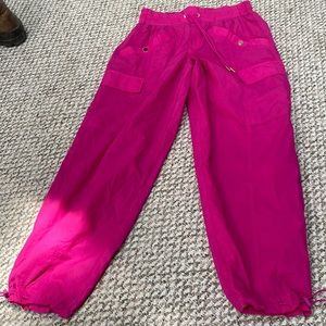 Pink Alicia keys athletic joggers